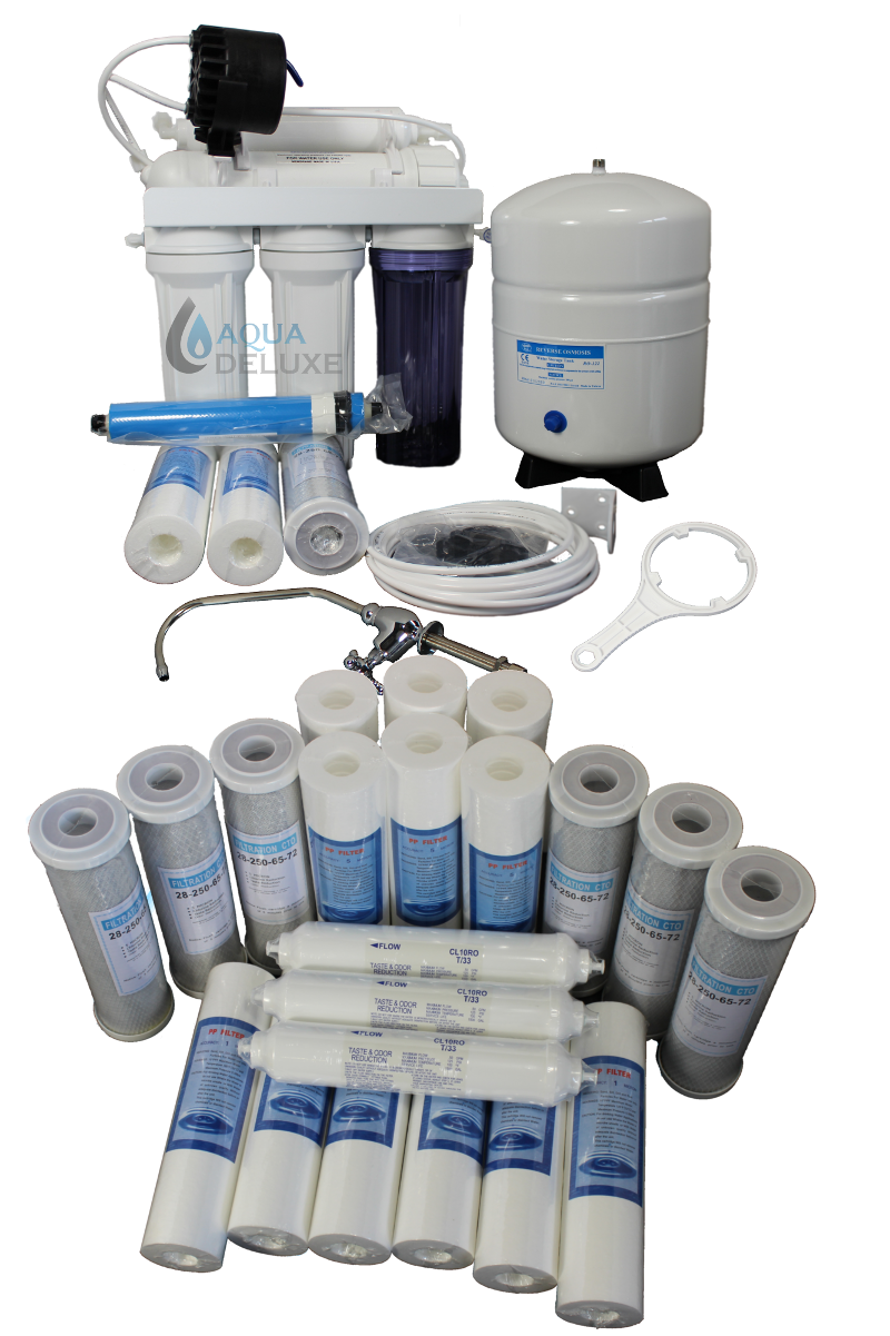 5 Stufen UO inkl. Permeatpumpe und 3-Jahresfilterset